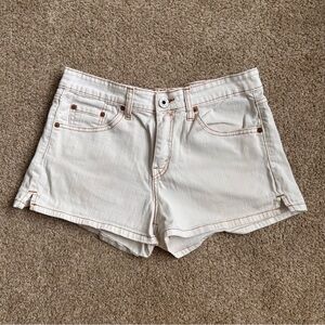 Levi's Women's Cream Denim Cutoff Shorts